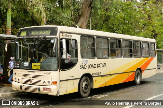 São João Batista Transportes e Turismo RJ 160.017 na cidade de Barra Mansa, Rio de Janeiro, Brasil, por Paulo Henrique Pereira Borges. Número da foto: #11184498.