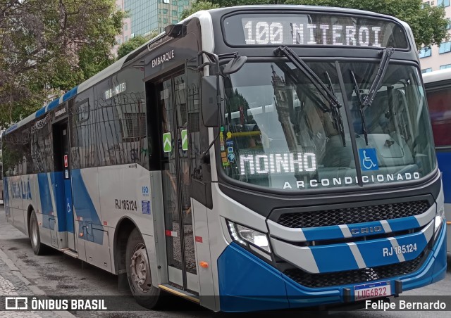 Viação Mauá RJ 185.124 na cidade de Rio de Janeiro, Rio de Janeiro, Brasil, por Felipe Bernardo. Número da foto: #11182319.