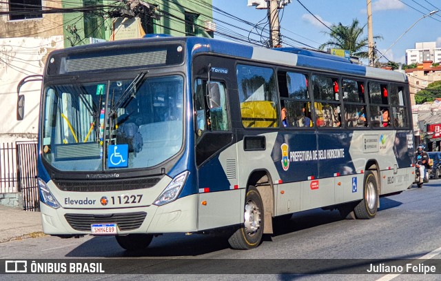 Milênio Transportes 11227 na cidade de Belo Horizonte, Minas Gerais, Brasil, por Juliano Felipe. Número da foto: #11182072.