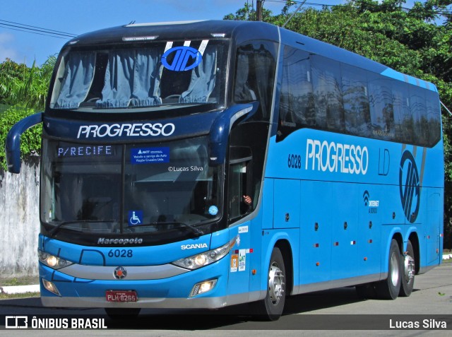 Auto Viação Progresso 6028 na cidade de Recife, Pernambuco, Brasil, por Lucas Silva. Número da foto: #11183177.