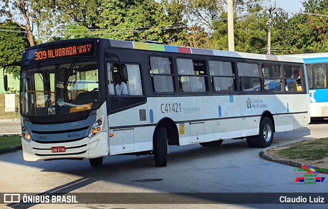 Real Auto Ônibus C41421 na cidade de Rio de Janeiro, Rio de Janeiro, Brasil, por Claudio Luiz. Número da foto: #11245229.