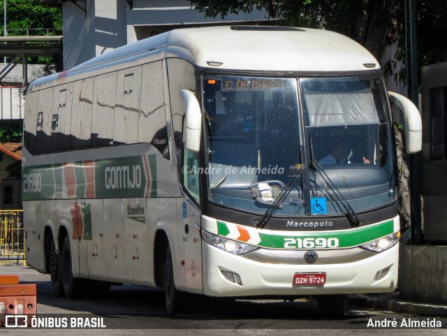 Empresa Gontijo de Transportes 21690 na cidade de Rio de Janeiro, Rio de Janeiro, Brasil, por André Almeida. ID da foto: 11243107.