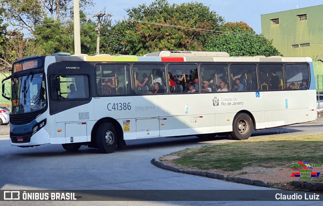 Real Auto Ônibus C41386 na cidade de Rio de Janeiro, Rio de Janeiro, Brasil, por Claudio Luiz. Número da foto: #11245292.