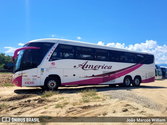 América Turismo 1105 na cidade de Aparecida, São Paulo, Brasil, por João Marcos William. ID da foto: 11243703.