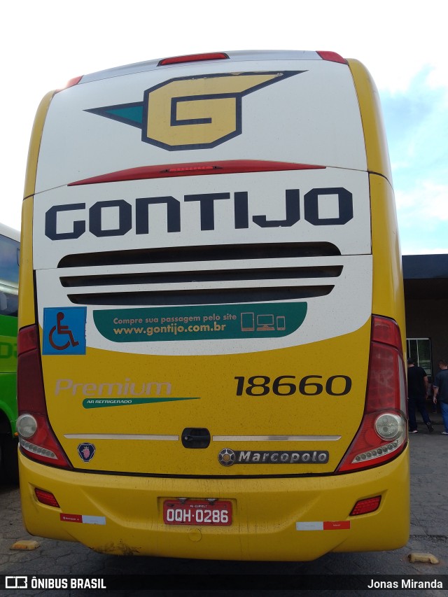 Empresa Gontijo de Transportes 18660 na cidade de Passos, Minas Gerais, Brasil, por Jonas Miranda. Número da foto: #11244408.