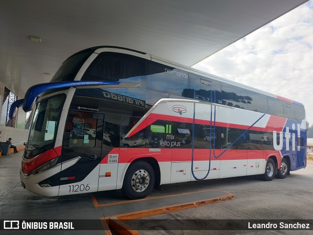 UTIL - União Transporte Interestadual de Luxo 11206 na cidade de Castro, Paraná, Brasil, por Leandro Sanchez. Número da foto: #11268144.