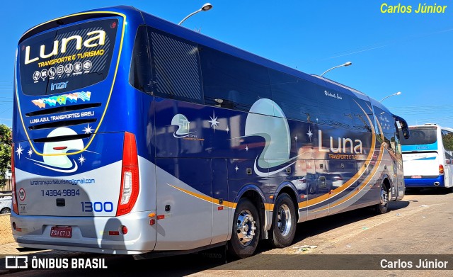 Luna Transporte e Turismo 1300 na cidade de Trindade, Goiás, Brasil, por Carlos Júnior. ID da foto: 11268940.