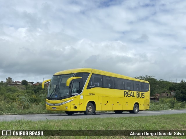 Expresso Real Bus 0240 na cidade de Campina Grande, Paraíba, Brasil, por Alison Diego Dias da Silva. ID da foto: 11268863.