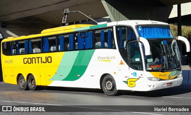 Empresa Gontijo de Transportes 14625 na cidade de Belo Horizonte, Minas Gerais, Brasil, por Hariel Bernades. ID da foto: 11265868.