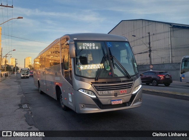 Auto Viação 1001 RJ 108.1181 na cidade de Niterói, Rio de Janeiro, Brasil, por Cleiton Linhares. Número da foto: #11266153.