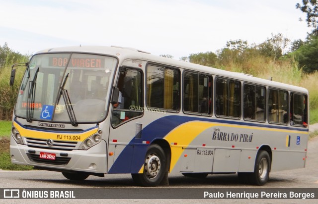 Viação Barra do Piraí Turismo RJ 113.004 na cidade de Barra do Piraí, Rio de Janeiro, Brasil, por Paulo Henrique Pereira Borges. Número da foto: #11267840.