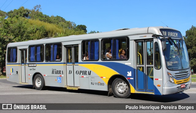 Viação Barra do Piraí Turismo RJ 113.003 na cidade de Barra do Piraí, Rio de Janeiro, Brasil, por Paulo Henrique Pereira Borges. Número da foto: #11267814.