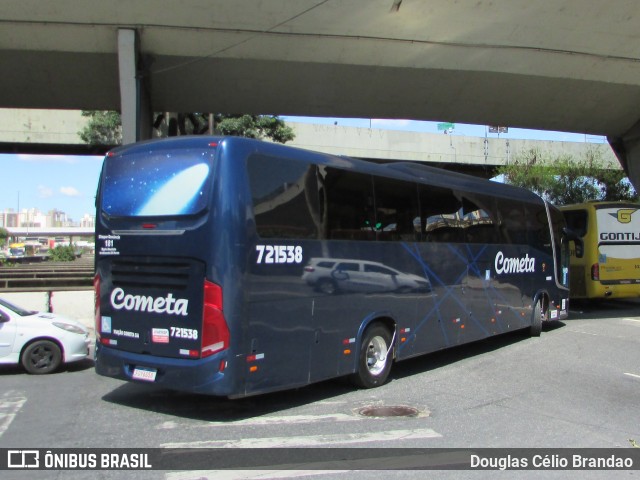 Viação Cometa 721538 na cidade de Belo Horizonte, Minas Gerais, Brasil, por Douglas Célio Brandao. ID da foto: 11270492.