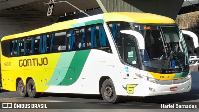 Empresa Gontijo de Transportes 19010 na cidade de Belo Horizonte, Minas Gerais, Brasil, por Hariel Bernades. ID da foto: 11269408.