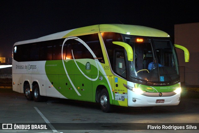 Expresso Princesa dos Campos 6205 na cidade de União da Vitória, Paraná, Brasil, por Flavio Rodrigues Silva. ID da foto: 11270584.