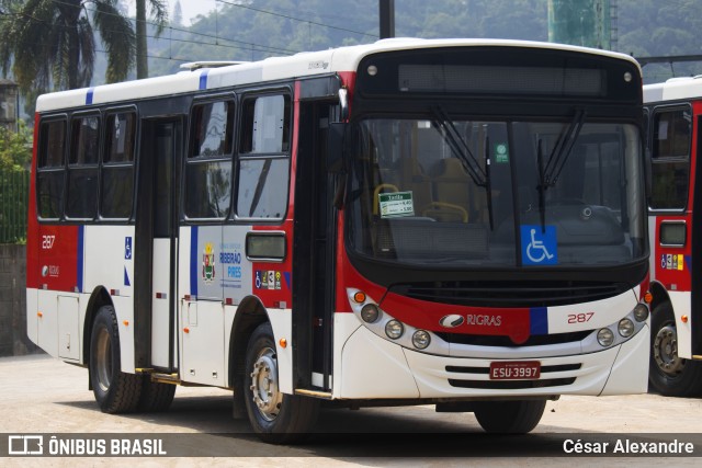 Rigras Transporte Coletivo e Turismo 287 na cidade de Ribeirão Pires, São Paulo, Brasil, por César Alexandre. Número da foto: #11271038.
