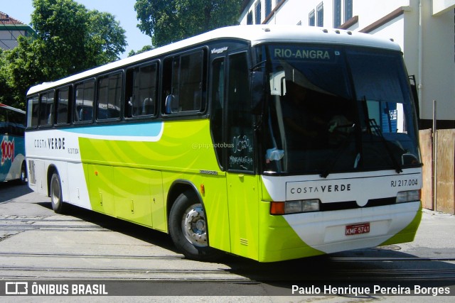 Costa Verde Transportes RJ 217.004 na cidade de Rio de Janeiro, Rio de Janeiro, Brasil, por Paulo Henrique Pereira Borges. Número da foto: #11273067.