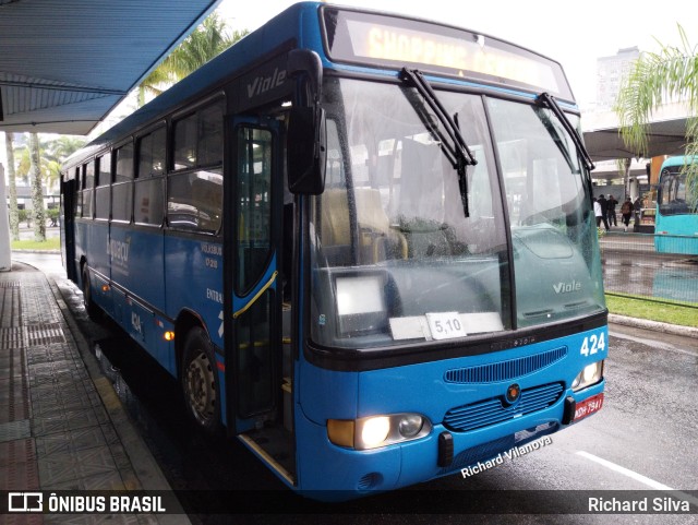 Biguaçu Transportes Coletivos Administração e Participação 424 na cidade de Florianópolis, Santa Catarina, Brasil, por Richard Silva. ID da foto: 11272302.