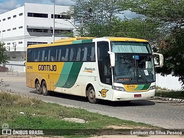 Empresa Gontijo de Transportes 12745 na cidade de Caruaru, Pernambuco, Brasil, por Lenilson da Silva Pessoa. ID da foto: 11272441.