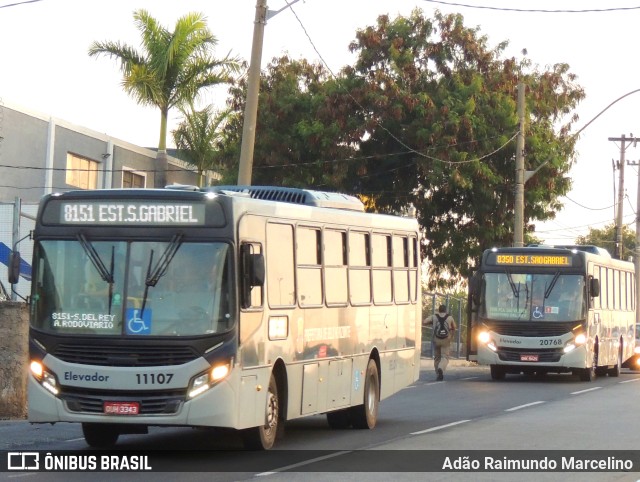 Auto Omnibus Floramar 11107 na cidade de Belo Horizonte, Minas Gerais, Brasil, por Adão Raimundo Marcelino. ID da foto: 11273588.