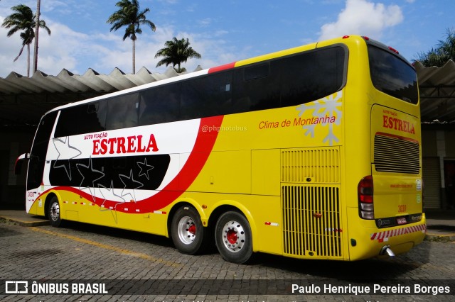 Auto Viação Estrela 3030 na cidade de Valença, Rio de Janeiro, Brasil, por Paulo Henrique Pereira Borges. ID da foto: 11275547.