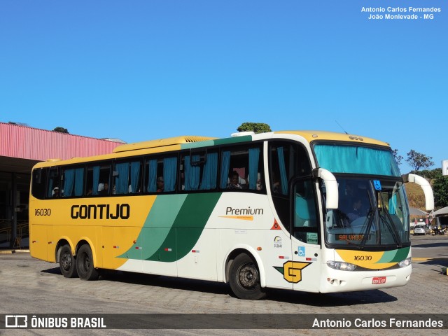 Empresa Gontijo de Transportes 16030 na cidade de João Monlevade, Minas Gerais, Brasil, por Antonio Carlos Fernandes. Número da foto: #11274105.