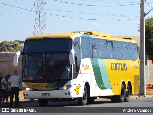 Empresa Gontijo de Transportes 14550 na cidade de Pirapora, Minas Gerais, Brasil, por Andrew Campos. ID da foto: 11275490.