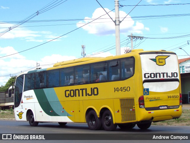 Empresa Gontijo de Transportes 14450 na cidade de Pirapora, Minas Gerais, Brasil, por Andrew Campos. ID da foto: 11275447.