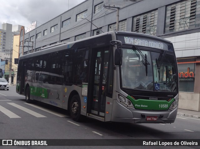 Viação Santa Brígida 1 0589 na cidade de São Paulo, São Paulo, Brasil, por Rafael Lopes de Oliveira. ID da foto: 11278321.