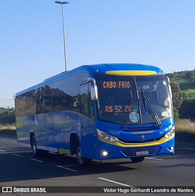 Viação Nossa Senhora do Amparo RJ 186.084 na cidade de São Pedro da Aldeia, Rio de Janeiro, Brasil, por Victor Hugo Gerhardt Leandro de Nantes. ID da foto: 11276561.