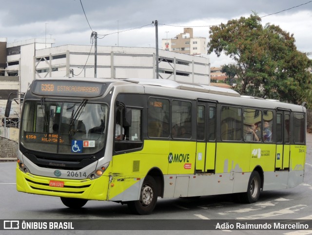 SM Transportes 20614 na cidade de Belo Horizonte, Minas Gerais, Brasil, por Adão Raimundo Marcelino. ID da foto: 11278447.