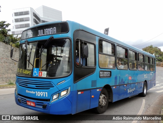 Auto Omnibus Floramar 10911 na cidade de Belo Horizonte, Minas Gerais, Brasil, por Adão Raimundo Marcelino. ID da foto: 11278397.