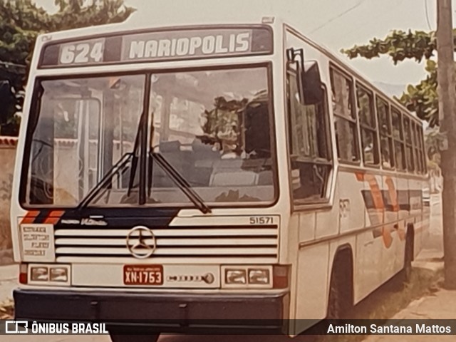 Viação Novacap 51571 na cidade de Rio de Janeiro, Rio de Janeiro, Brasil, por Amilton Santana Mattos. Número da foto: #11278808.