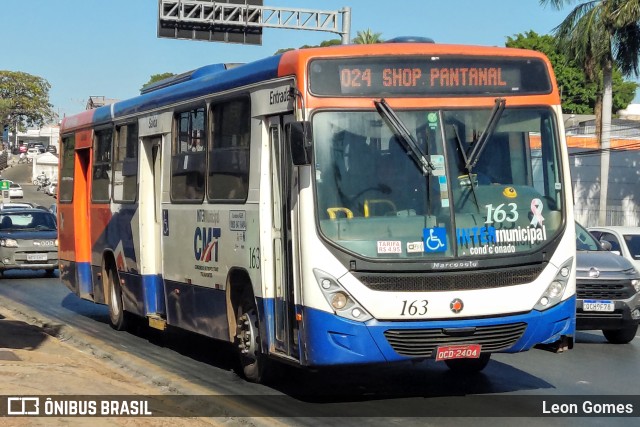 CMT - Consórcio Metropolitano Transportes 163 na cidade de Cuiabá, Mato Grosso, Brasil, por Leon Gomes. Número da foto: #11278660.