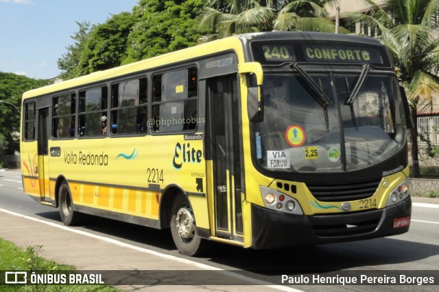 Viação Elite 2214 na cidade de Volta Redonda, Rio de Janeiro, Brasil, por Paulo Henrique Pereira Borges. Número da foto: #11277928.
