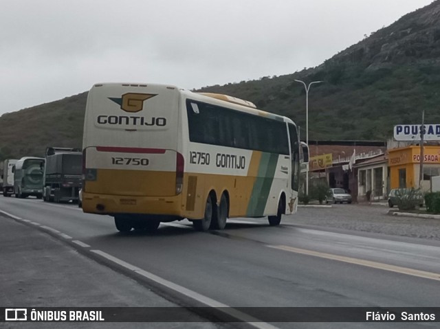 Empresa Gontijo de Transportes 12750 na cidade de Milagres, Bahia, Brasil, por Flávio  Santos. Número da foto: #11276844.