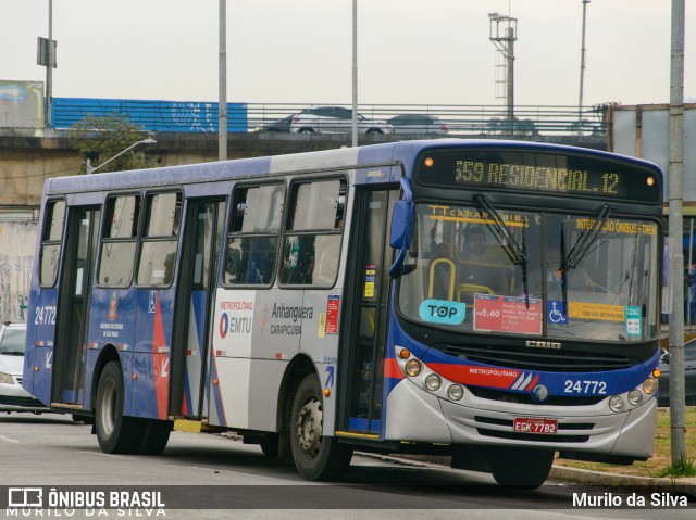 Empresa de Transportes e Turismo Carapicuiba 24.772 na cidade de Carapicuíba, São Paulo, Brasil, por Murilo da Silva. Número da foto: #11276232.