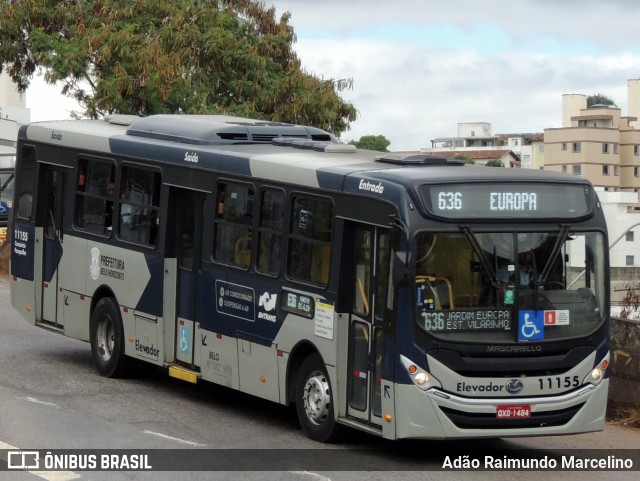 Milênio Transportes 11155 na cidade de Belo Horizonte, Minas Gerais, Brasil, por Adão Raimundo Marcelino. ID da foto: 11278354.