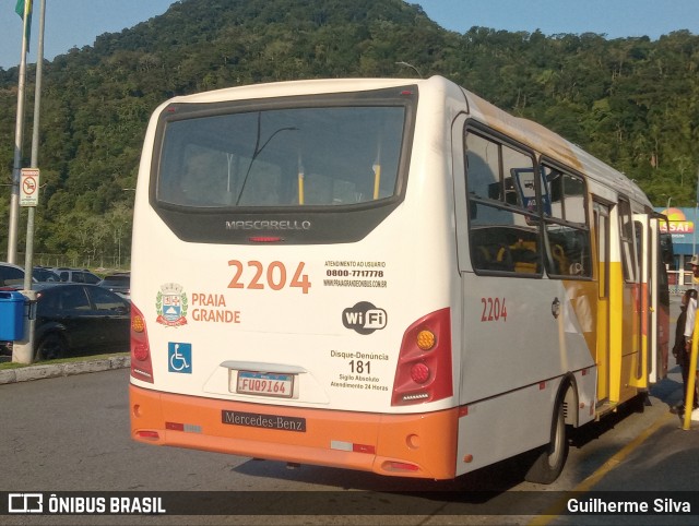 Viação Piracicabana Praia Grande 2204 na cidade de Praia Grande, São Paulo, Brasil, por Guilherme Silva. Número da foto: #11276205.