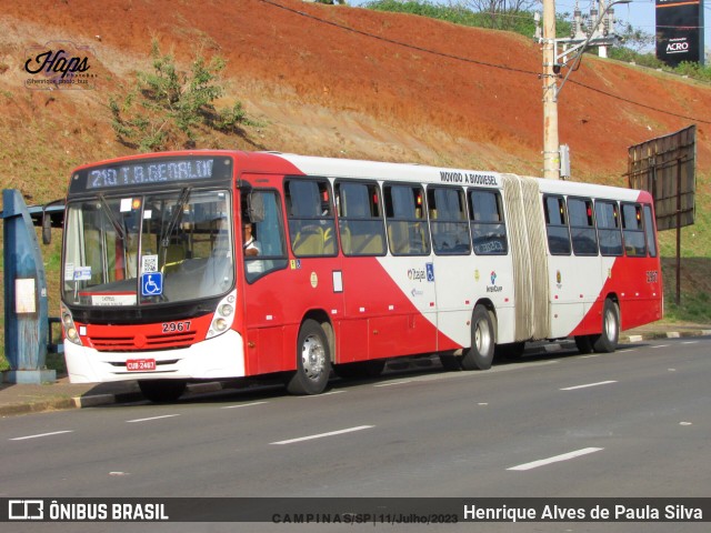 Itajaí Transportes Coletivos 2967 na cidade de Campinas, São Paulo, Brasil, por Henrique Alves de Paula Silva. ID da foto: 11277030.