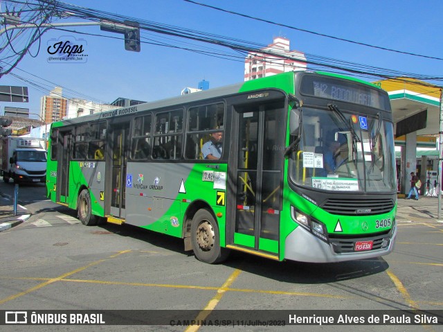 VB Transportes e Turismo 3405 na cidade de Campinas, São Paulo, Brasil, por Henrique Alves de Paula Silva. Número da foto: #11276995.