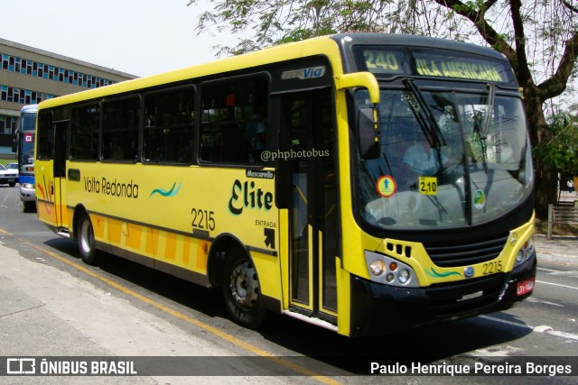 Viação Elite 2215 na cidade de Volta Redonda, Rio de Janeiro, Brasil, por Paulo Henrique Pereira Borges. Número da foto: #11277933.