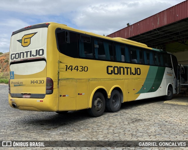 Empresa Gontijo de Transportes 14430 na cidade de Leopoldina, Minas Gerais, Brasil, por GABRIEL GONCALVES. ID da foto: 11280385.