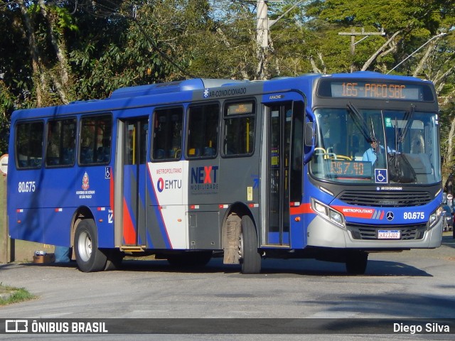 Next Mobilidade - ABC Sistema de Transporte 80.675 na cidade de Ribeirão Pires, São Paulo, Brasil, por Diego Silva. ID da foto: 11279485.