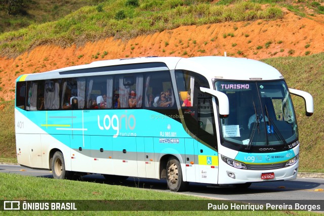 Log Rio Transporte e Turismo 401 na cidade de Aparecida, São Paulo, Brasil, por Paulo Henrique Pereira Borges. Número da foto: #11279972.