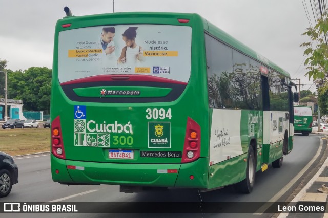 Expresso Caribus Transportes 3094 na cidade de Cuiabá, Mato Grosso, Brasil, por Leon Gomes. Número da foto: #11281004.