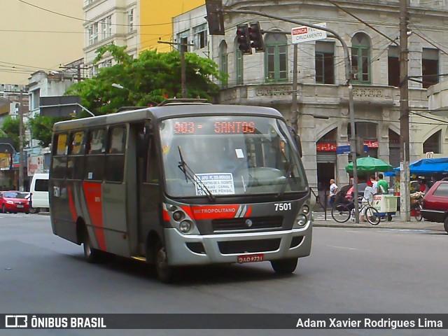 Viação Piracicabana 7501 na cidade de Santos, São Paulo, Brasil, por Adam Xavier Rodrigues Lima. Número da foto: #11281924.