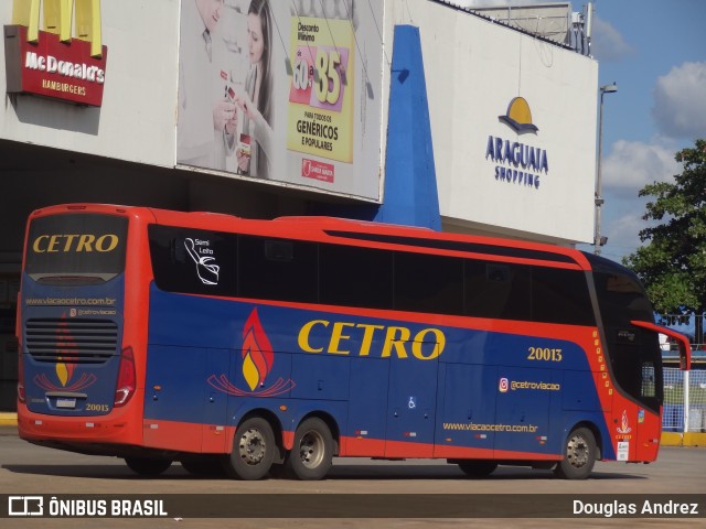 Viação Cetro 20013 na cidade de Goiânia, Goiás, Brasil, por Douglas Andrez. ID da foto: 11280940.