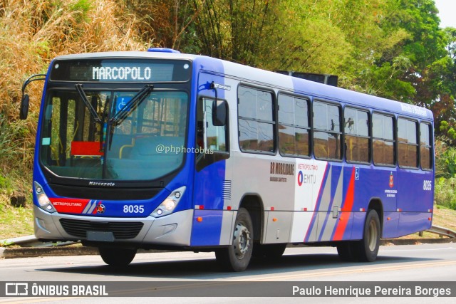 BR Mobilidade Baixada Santista 8035 na cidade de Paraíba do Sul, Rio de Janeiro, Brasil, por Paulo Henrique Pereira Borges. Número da foto: #11282316.