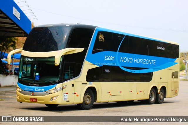 Viação Novo Horizonte 520811 na cidade de Paraíba do Sul, Rio de Janeiro, Brasil, por Paulo Henrique Pereira Borges. ID da foto: 11282309.